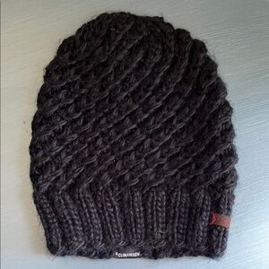 Adidas Black Knit Hat with Textured Design